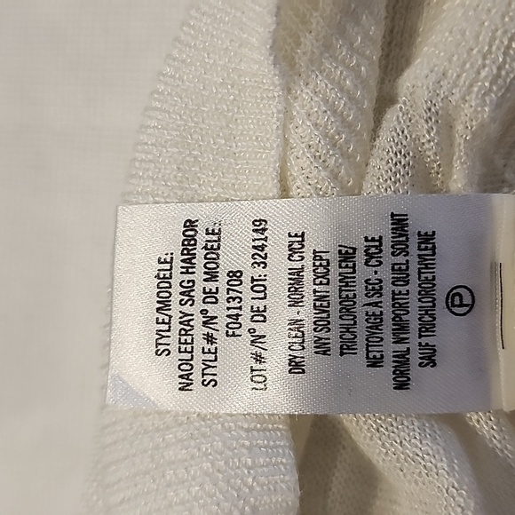 THEORY Naoleeray Sag Harbor V Neck Linen Sweater Top Size P/S - Picture 10 of 10
